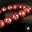 Bracelet Rubis Rouge perles 10mm naturelles rondes facettées Myanmar grade AAA
