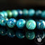 Bracelet Chrysocolle AAA 8mm perles rondes , Communication - Relaxation - Absorption