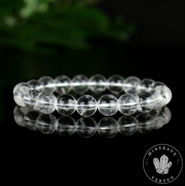 Bracelet Cristal de Roche perles 10mm grade AA