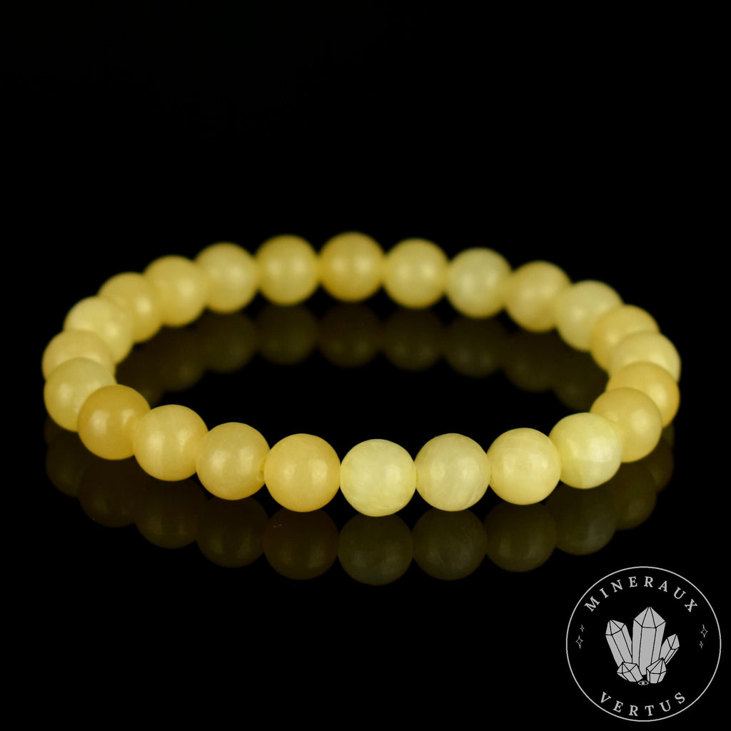 Bracelet Calcite Jaune perles 8mm qualité AAA