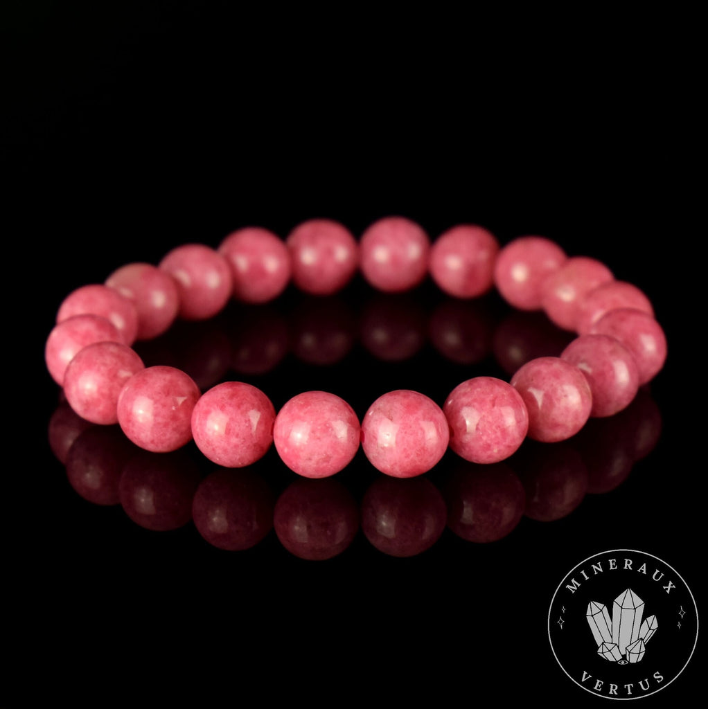 Bracelet Rhodonite grade AAA 10mm - Passion - Motivation - Communication