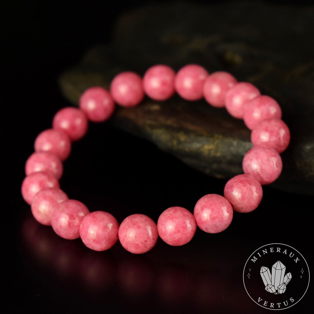 Bracelet Rhodonite grade AAA 10mm - Passion - Motivation - Communication