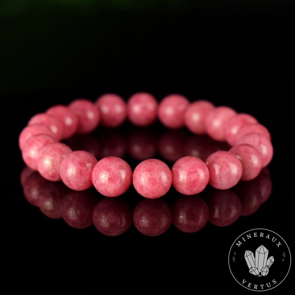 Bracelet Rhodonite grade AAA 10mm - Passion - Motivation - Communication