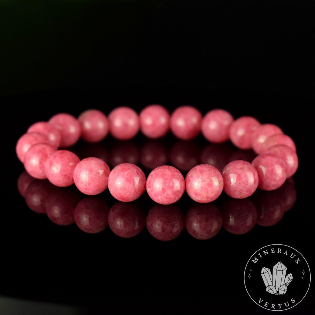 Bracelet Rhodonite grade AAA 10mm - Passion - Motivation - Communication