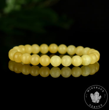 Bracelet Calcite Jaune perles 8mm qualité AAA