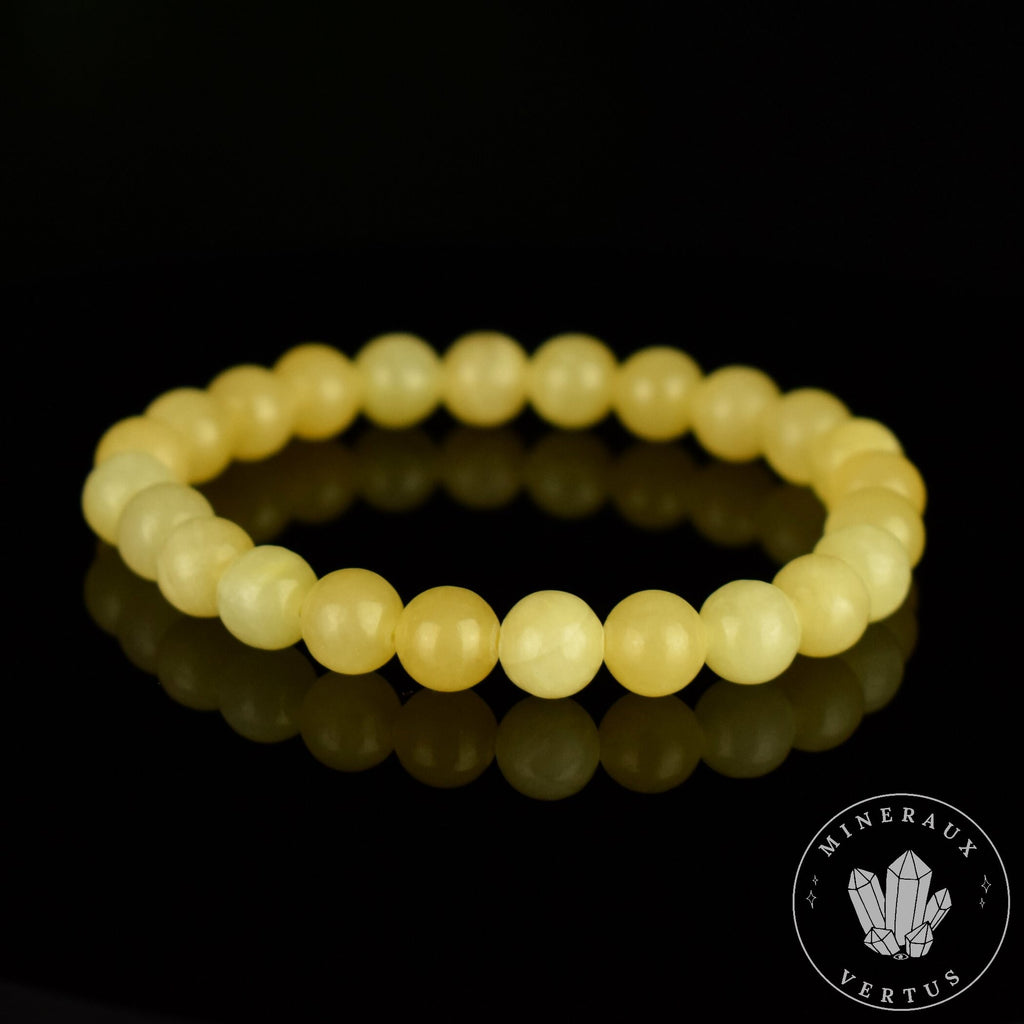 Bracelet Calcite Jaune perles 8mm qualité AAA