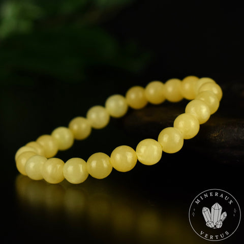 Bracelet Calcite Jaune perles 8mm qualité AAA