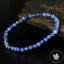 Bracelet Sodalite Naturelle Facettée 4mm – Bracelet Bleu Élégant – Pierre Fine Véritable – Bijou Minimaliste Bohème - Méditation - Paix