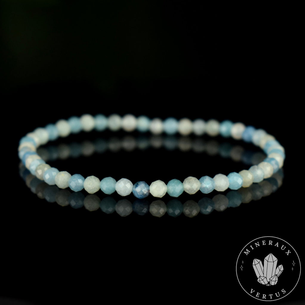 Bracelet Trolleite perles 4mm rondes facettées - Calme - Méditation - Spiritualité