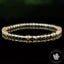 Bracelet Citrine perles 4mm rondes naturelles du Brésil AAA - Chaleur - Réconfort - Joie