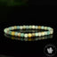 Bracelet Amazonite perles carrées 5mm à facettes régulières - Stimulation - Communication - Mémoire