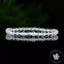 Bracelet Cristal de Roche perles 6mm rondes facettées grade AA