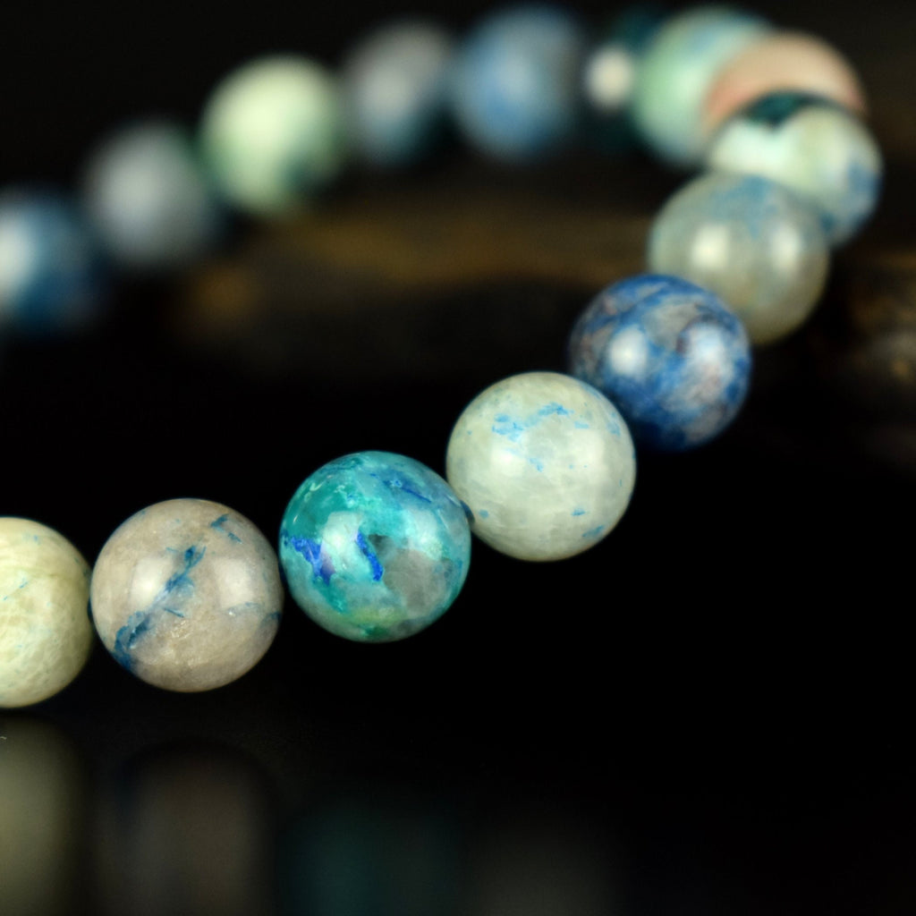 Bracelet Shattuckite 8mm perles rondes , Communication - Intuition - Protection