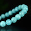 Bracelet Amazonite Bleue Glacée AAA perles 8mm rondes facettées - Amazonite de Glace , vertus de Stimulation - Communication - Mémoire