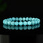 Bracelet Amazonite Bleue Glacée AAA perles 8mm rondes facettées - Amazonite de Glace , vertus de Stimulation - Communication - Mémoire