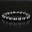 Bracelet Arfvedsonite perles 10mm rondes naturelles, Drainage Circulation Stimulation