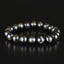Bracelet Arfvedsonite perles 10mm rondes naturelles, Drainage Circulation Stimulation
