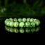 Bracelet Tsavorite Grenat Vert perles 9mm AA - Bijou unique #1 - Confiance en soi - Intuition - Vitalité