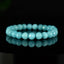 Bracelet Amazonite Bleue Glacée AAA perles 8mm rondes facettées - Amazonite de Glace , vertus de Stimulation - Communication - Mémoire