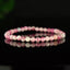 Bracelet Tourmaline Rose Claire Rubellite AA perles 5mm rondes facettées - Stimulation - Créativité - Amour