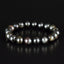 Bracelet Arfvedsonite perles 10mm rondes naturelles, Drainage Circulation Stimulation