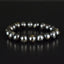 Bracelet Arfvedsonite perles 10mm rondes naturelles, Drainage Circulation Stimulation