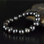 Bracelet Arfvedsonite perles 10mm rondes naturelles, Drainage Circulation Stimulation