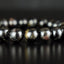 Bracelet Arfvedsonite perles 10mm rondes naturelles, Drainage Circulation Stimulation