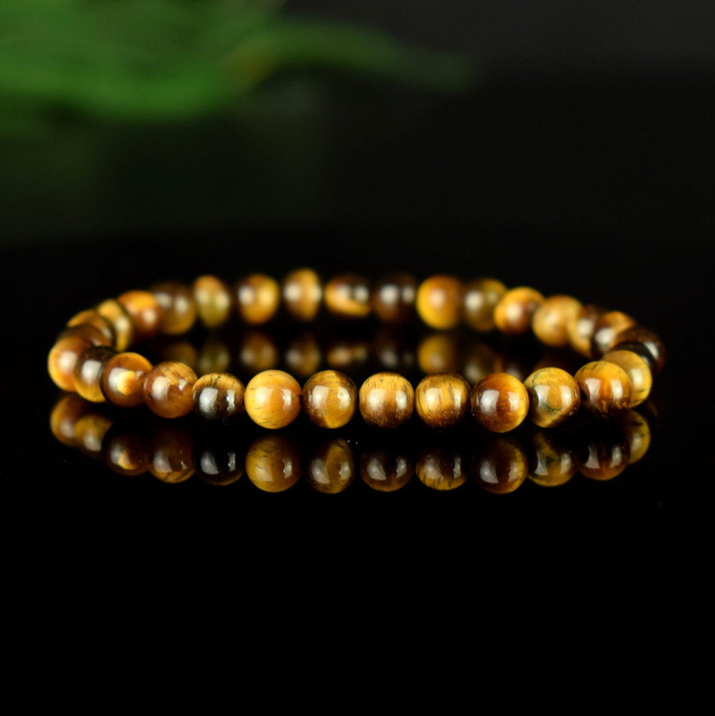 Bracelet Oeil du Tigre AAA perles rondes 6mm - Protection - Esprit pratique - Sociabilité - Réalisme