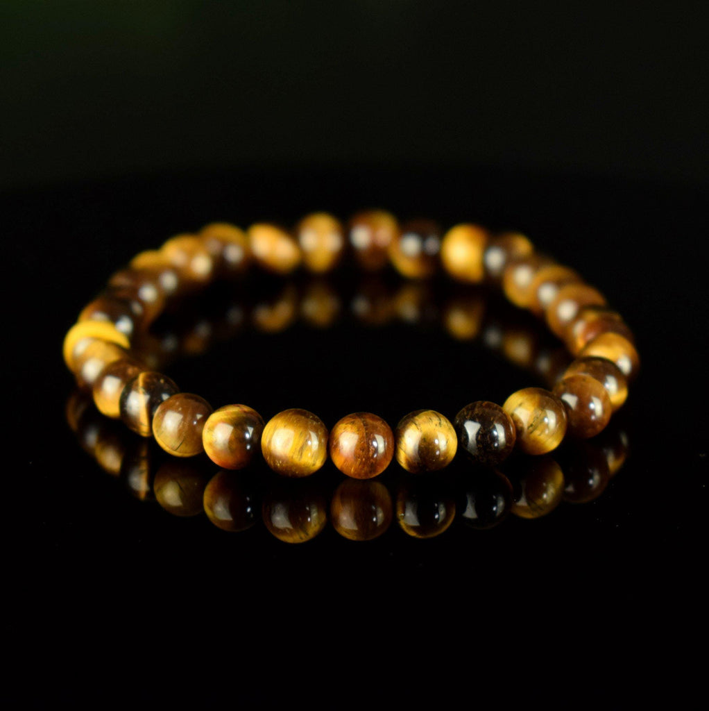 Bracelet Oeil du Tigre AAA perles rondes 6mm - Protection - Esprit pratique - Sociabilité - Réalisme