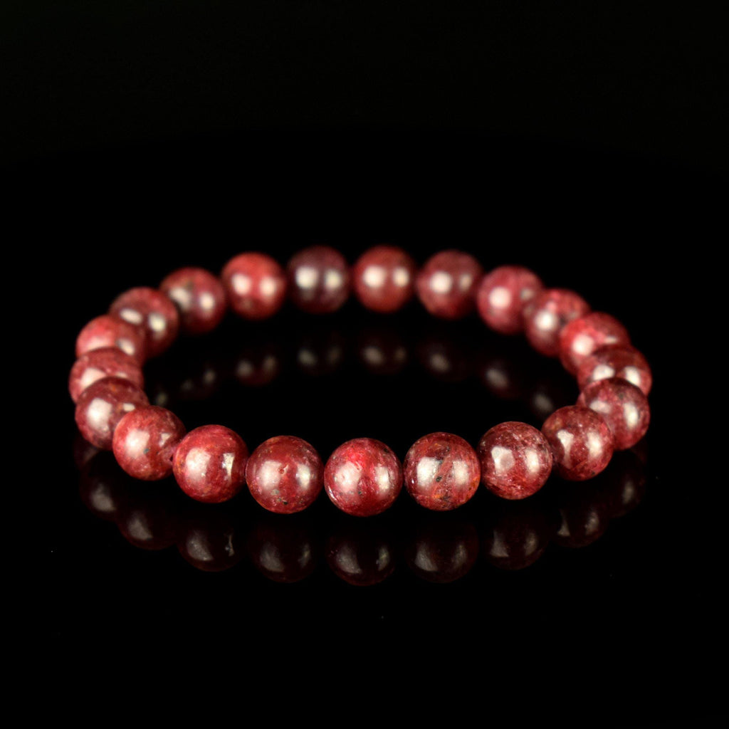 Bracelet Rubis Rouge perles 9mm rondes Myanmar AAA - Pensée positive - Entretien - Stabilité - Bijou unique #3