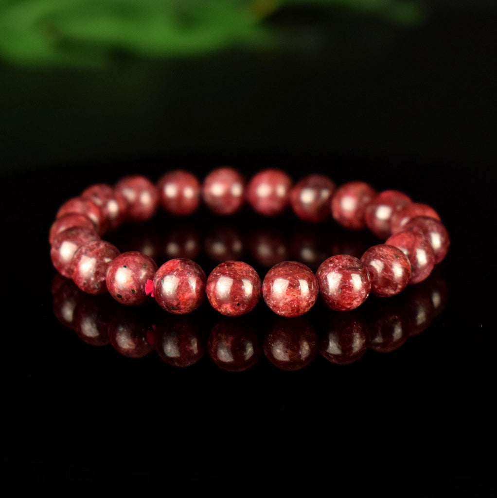 Bracelet Rubis Rouge perles 9mm rondes Myanmar AAA - Pensée positive - Entretien - Stabilité - Bijou unique #3