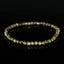 Bracelet Saphir Chocolat Etoilé doré 4mm perles rondes facettées AA - Richesse - Pouvoir - Santé