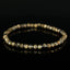Bracelet Saphir Chocolat Etoilé doré 4mm perles rondes facettées AA - Richesse - Pouvoir - Santé