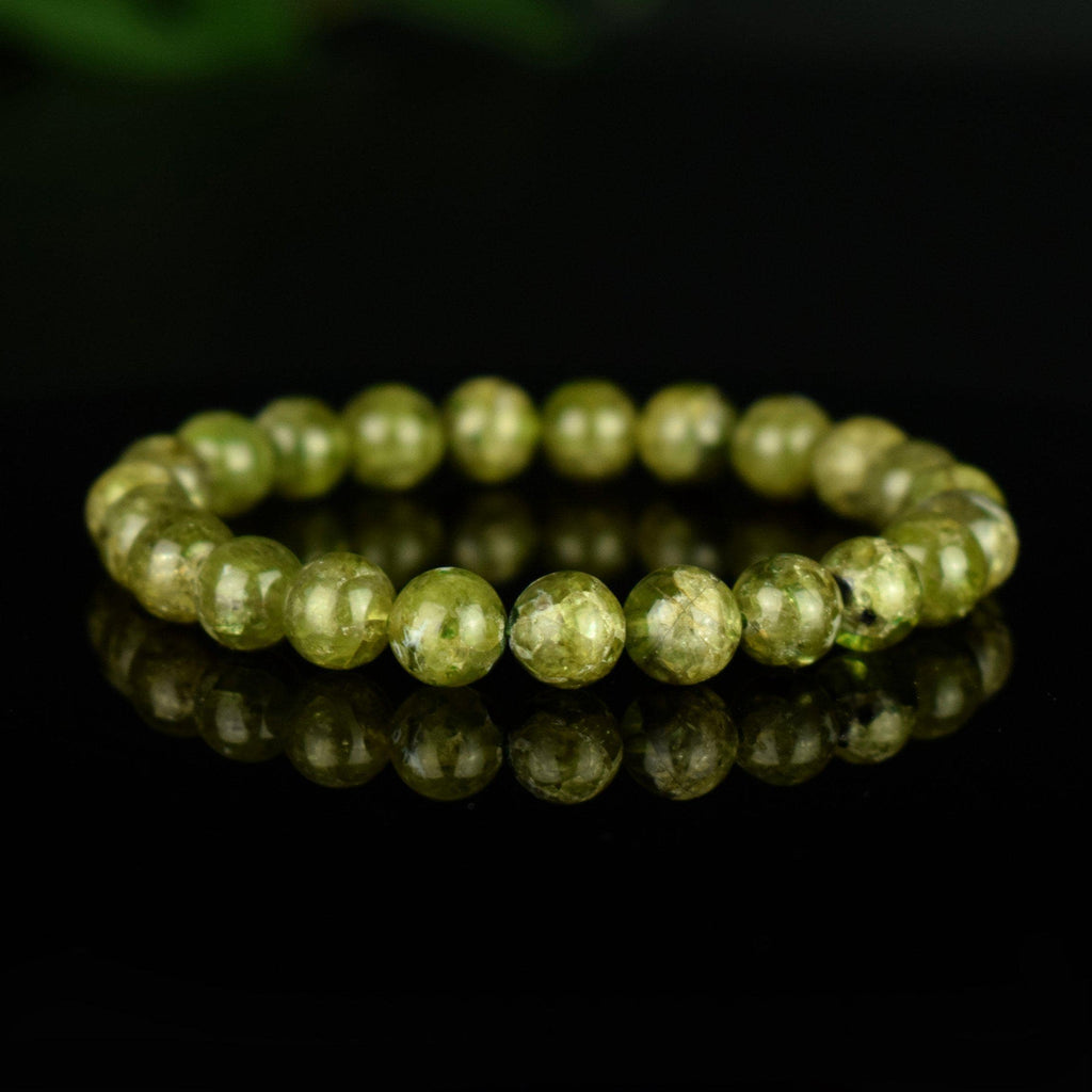 Bracelet Péridot Olivine A 8mm perles rondes, Purification - Rafraichissement - Rétablissement