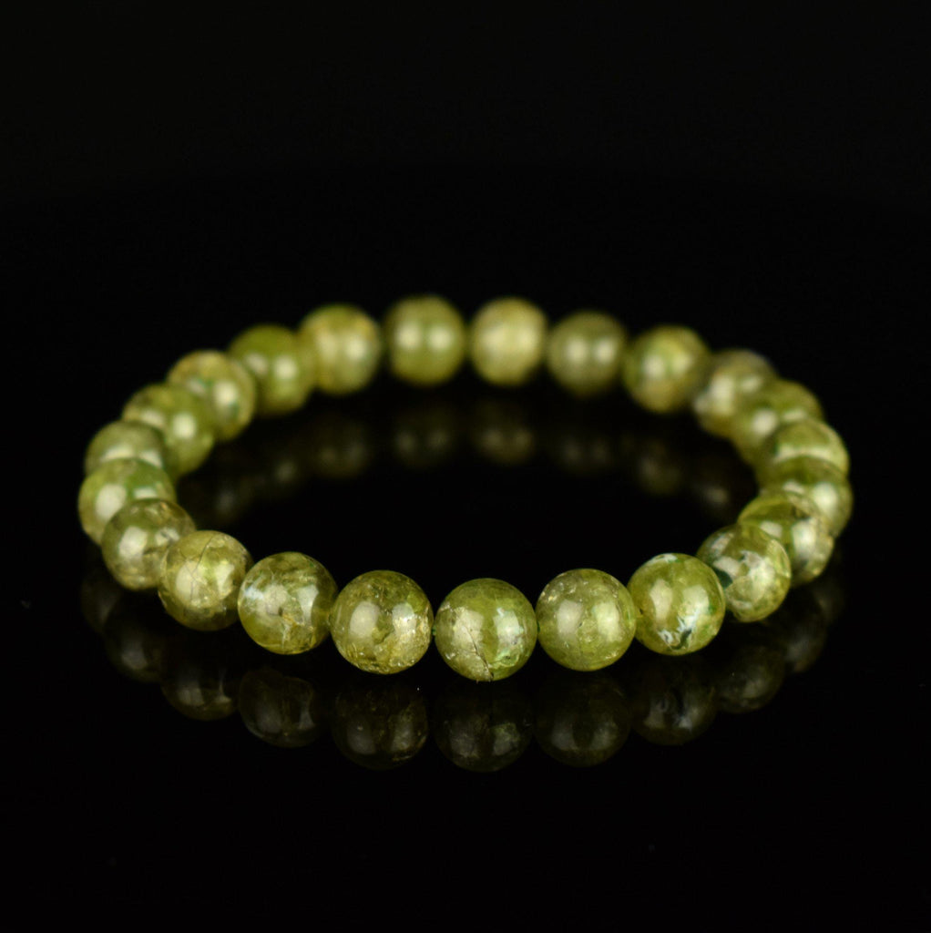Bracelet Péridot Olivine A 8mm perles rondes, Purification - Rafraichissement - Rétablissement