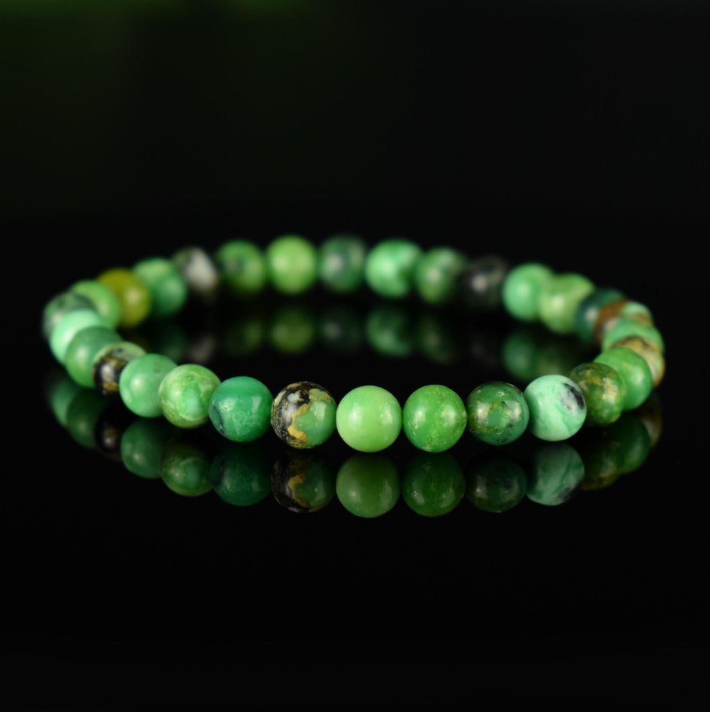 Bracelet Variscite perles 6mm rondes - Sérénité, apaisement, clarté