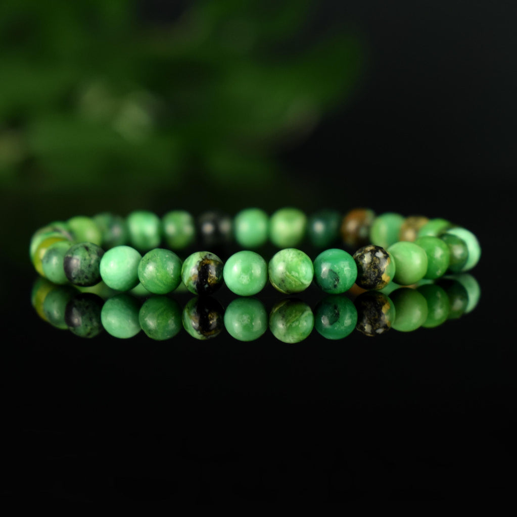 Bracelet Variscite perles 6mm rondes - Sérénité, apaisement, clarté