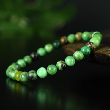Bracelet Variscite perles 6mm rondes - Sérénité, apaisement, clarté