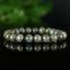 Bracelet Spectrolite Labradorite Noire perles rondes 8mm qualité simple - Bracelet Protection aux reflets bleu indigo