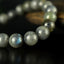 Bracelet Spectrolite Labradorite Noire perles rondes 8mm qualité simple - Bracelet Protection aux reflets bleu indigo