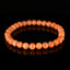 Bracelet Calcite Orange vif perles 6mm qualité AA - inclusions de mica noir
