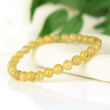 Bracelet Apatite Jaune 6mm perles rondes AA - Guérison - Equilibre spirituel