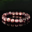 RARE Bracelet Lépidolite Violette perles 10mm rondes AAA avec reflets - Accomplissement - Sécurité - Instinct