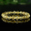 Bracelet Quartz Rutile doré 10mm perles rondes AAA