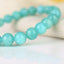 Bracelet Amazonite Bleue perles 8mm rondes grade AAA - Stimulation - Communication - Mémoire