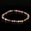 Bracelet Saphir Multicolore 4mm perles rondes facettées naturelles - Pensée positive - Entretien - Stabilité