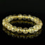 Bracelet Quartz Rutile doré 10mm perles rondes AAA