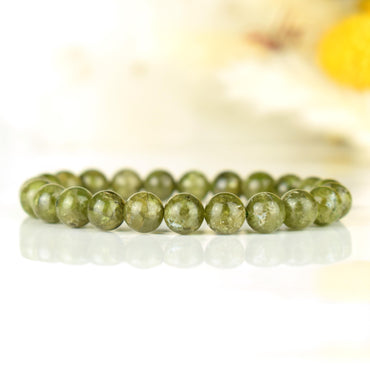 Bracelet Péridot Olivine A 8mm perles rondes, Purification - Rafraichissement - Rétablissement