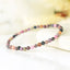 Bracelet Saphir Multicolore 4mm perles rondes facettées naturelles - Pensée positive - Entretien - Stabilité
